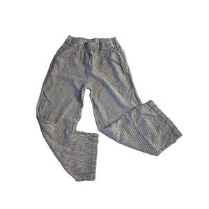 Reformation Seersucker Stripe Cropped Elastic Waist Pant Womens Small